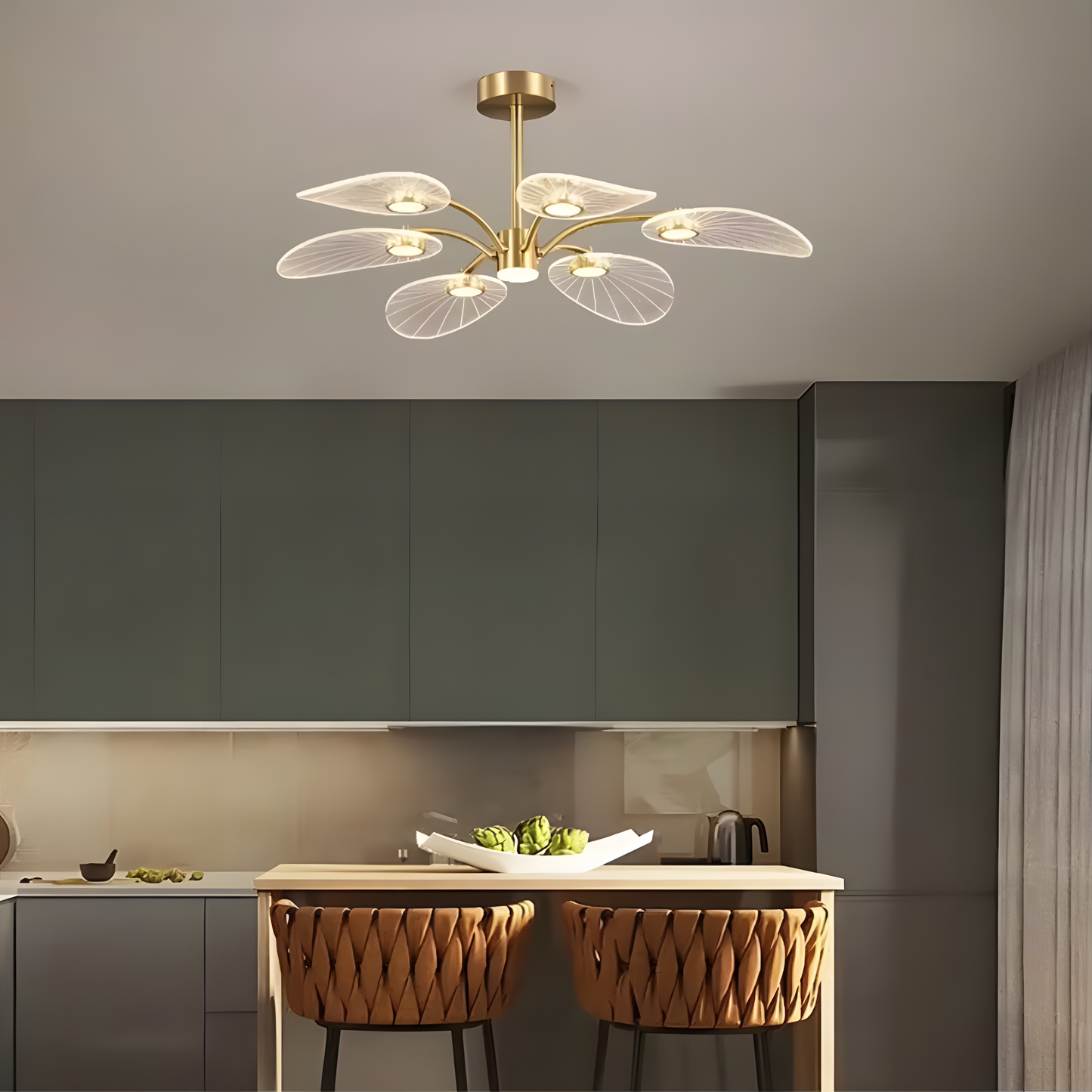Lustre en verre étoilé