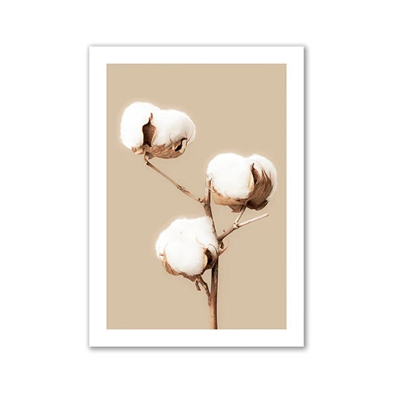 Yellow Flowers Abstract Canvas Poster