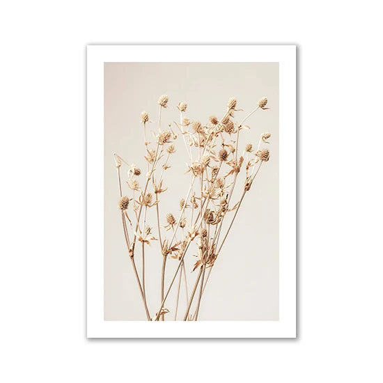 Yellow Flowers Abstract Canvas Poster