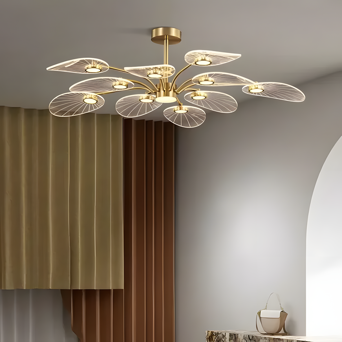 Lustre en verre étoilé