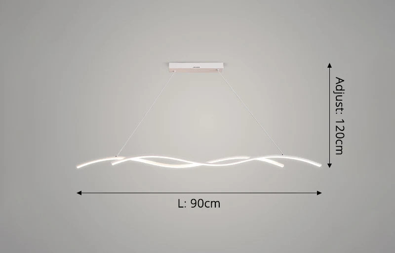 Lampe à suspension vague minimaliste