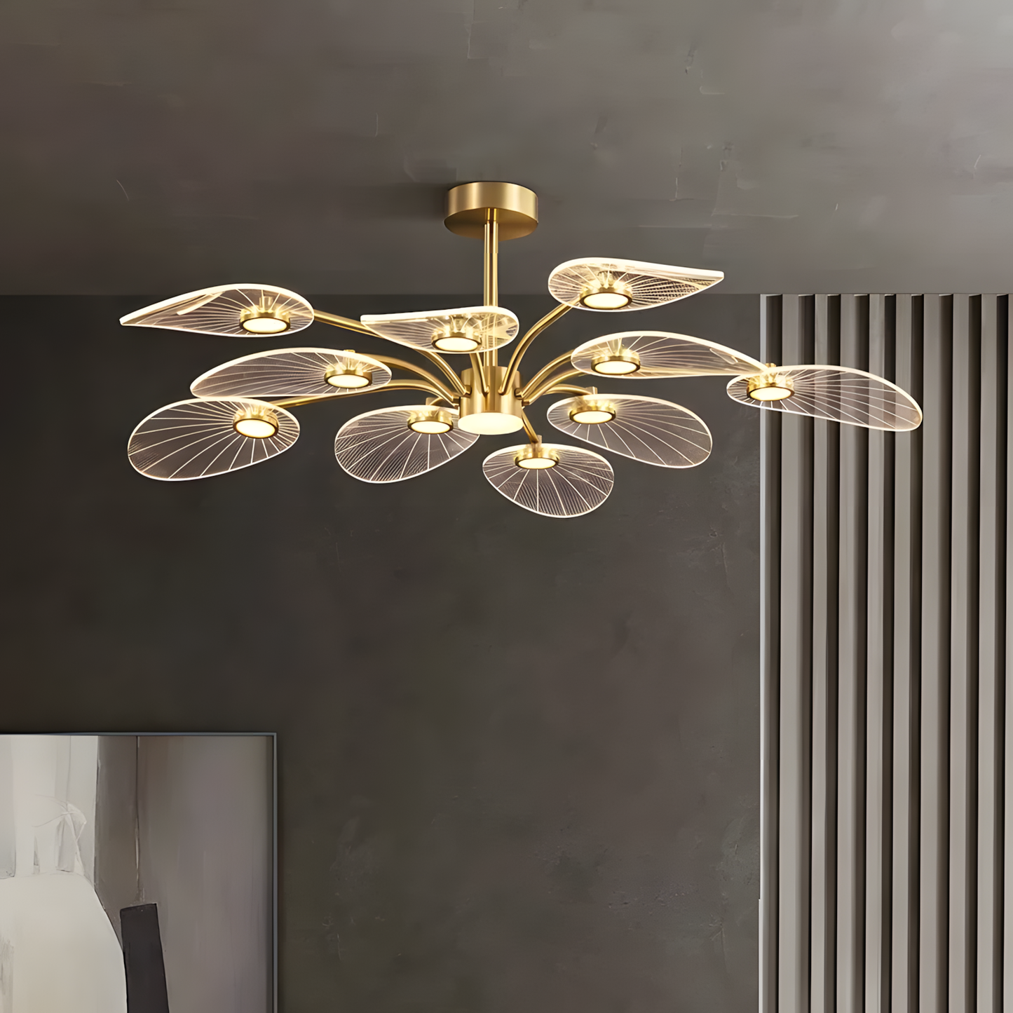 Lustre en verre étoilé