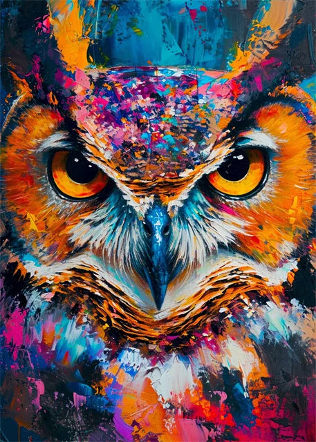 Affiche sur toile représentant des animaux colorés