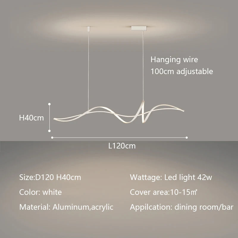 Lustre incurvé minimaliste