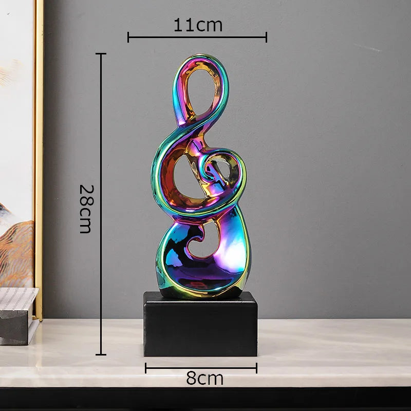 Statue de symbole musical