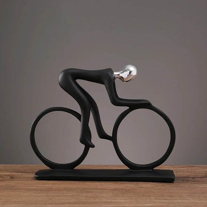 Abstract Cyclist Statue