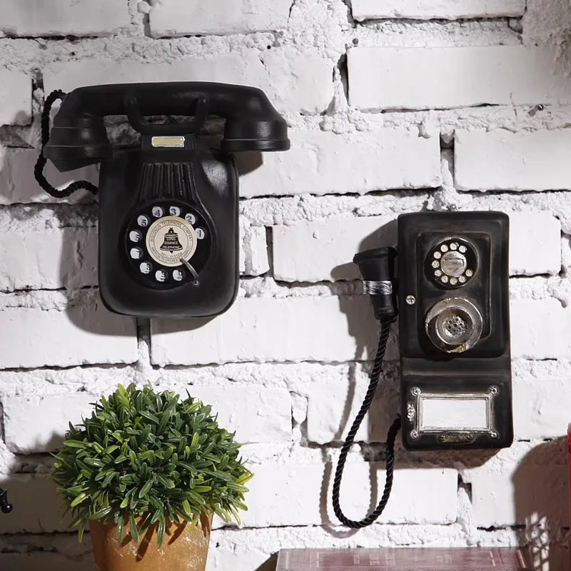 Téléphone rétro en résine