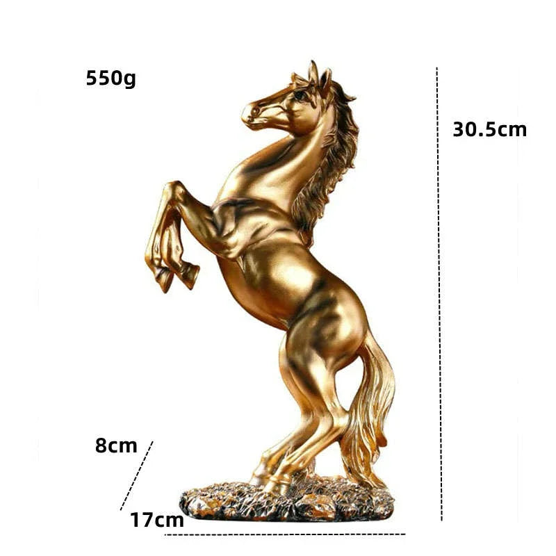 Statue de cheval en résine