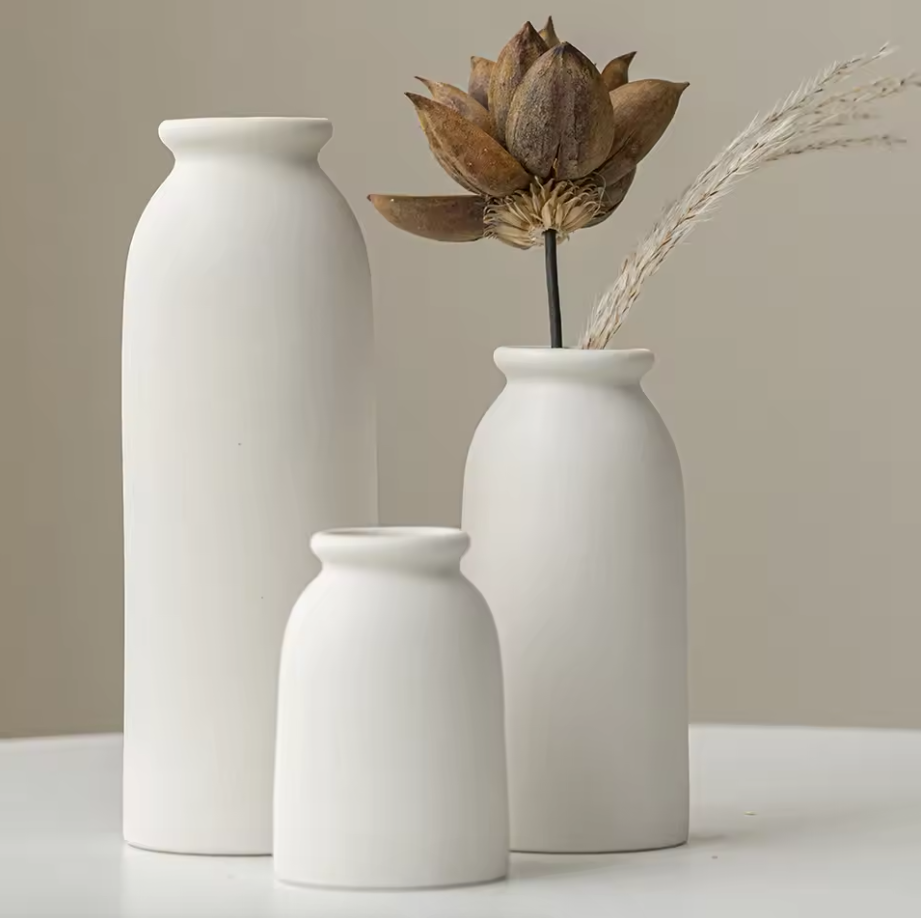 Set of 3 Ceramic Vases