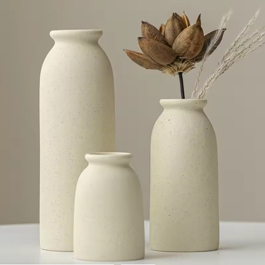 Set of 3 Ceramic Vases