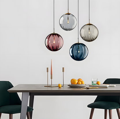 Colored Sphere Pendant Light