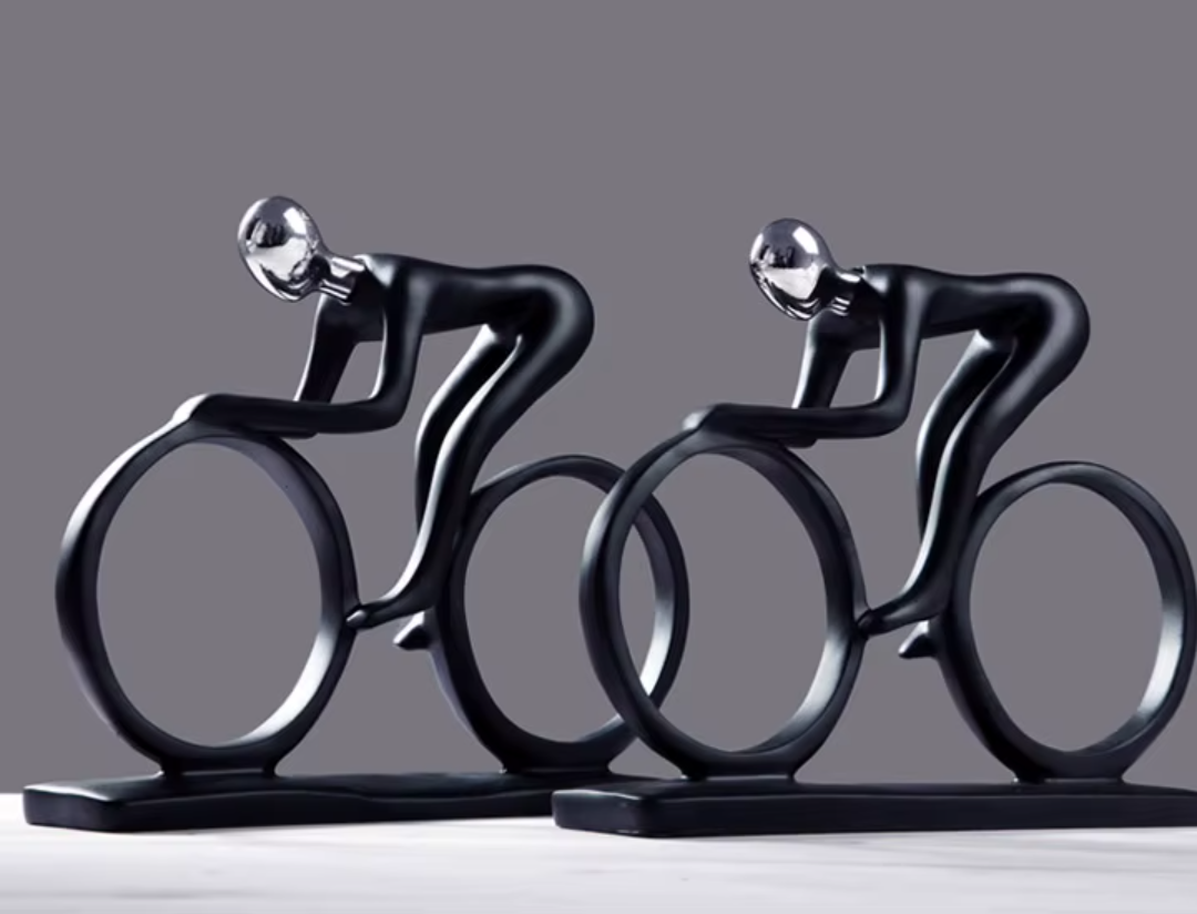 Abstract Cyclist Statue