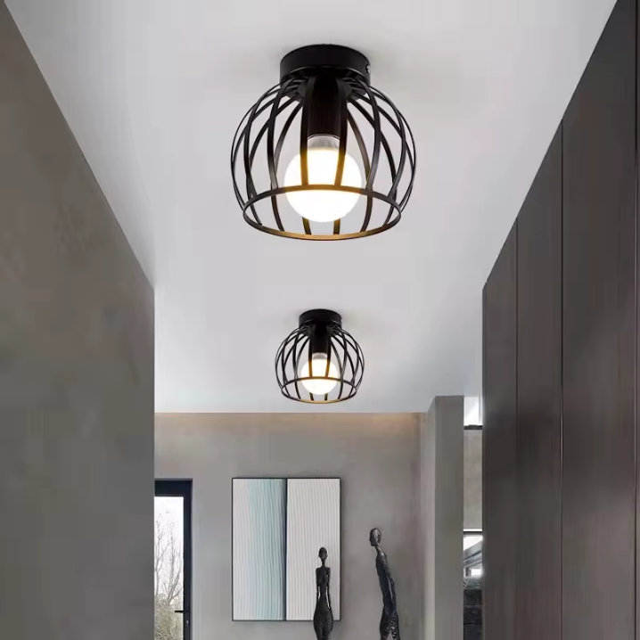 Iron Cage Ceiling Lamp