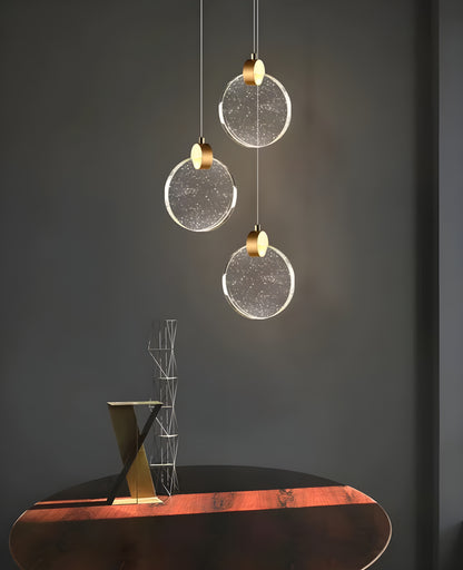 Crystal Disc Pendant Light