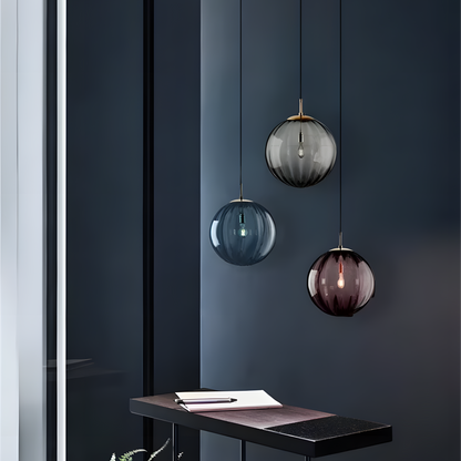 Colored Sphere Pendant Light