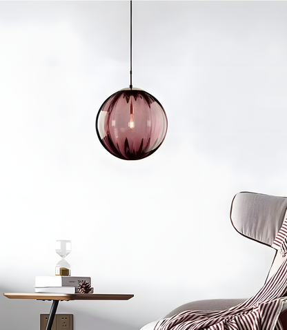 Colored Sphere Pendant Light