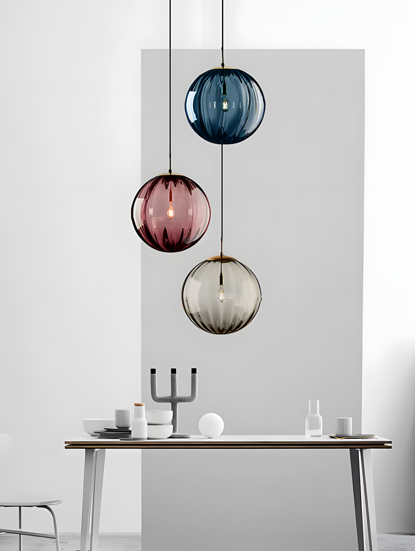 Colored Sphere Pendant Light