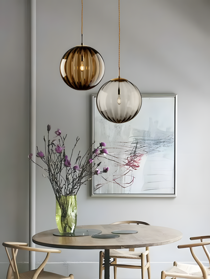 Colored Sphere Pendant Light