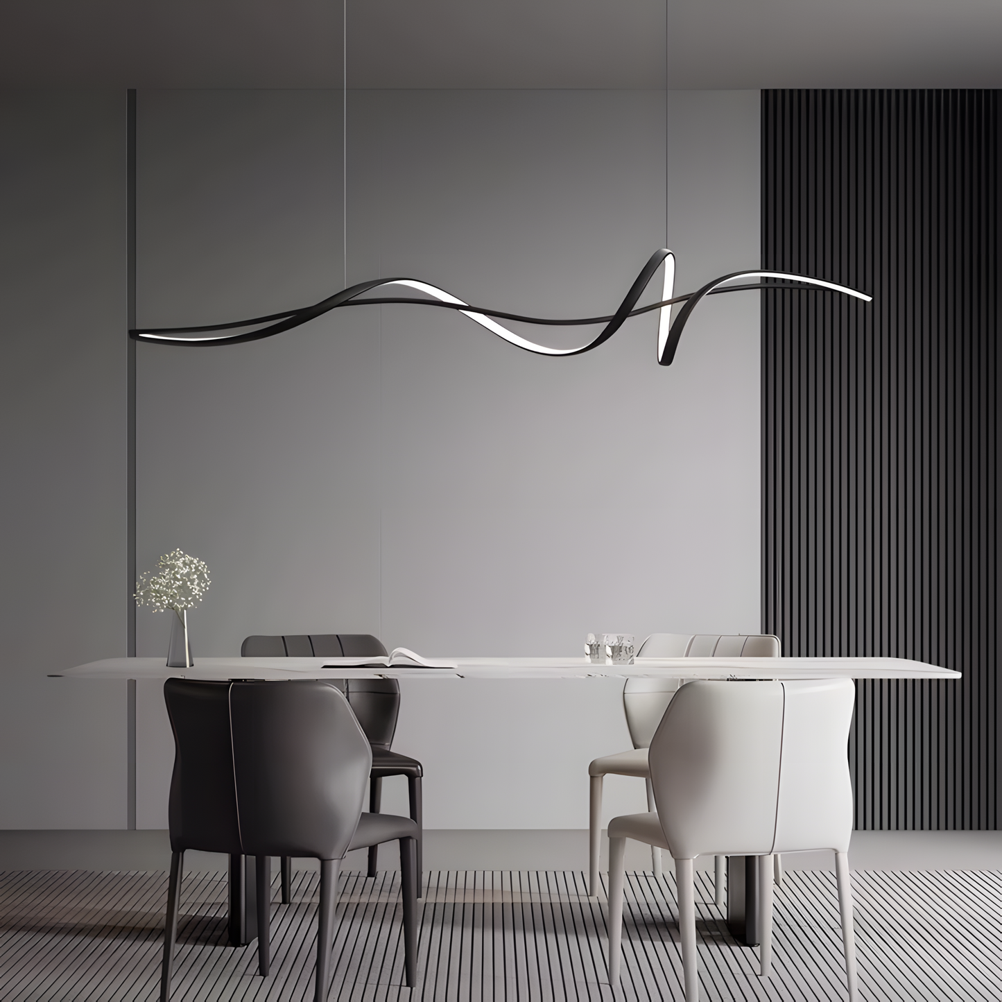 Minimalist Curved Chandelier