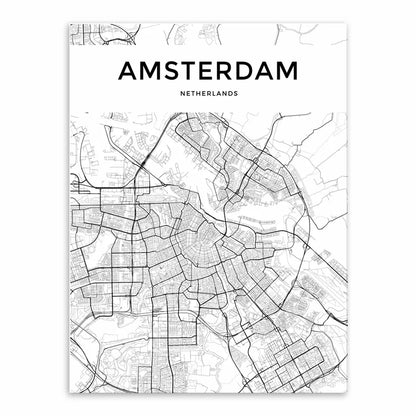 City Map Canvas Poster