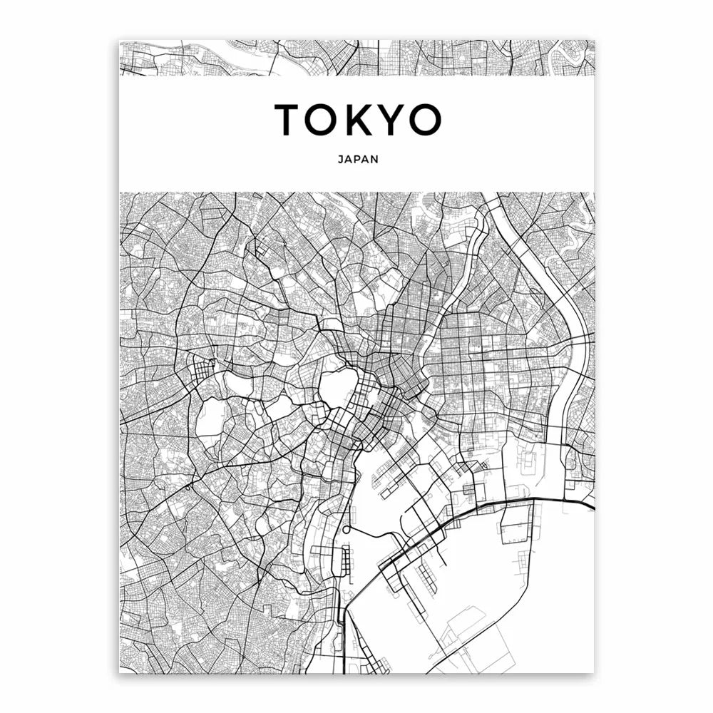 City Map Canvas Poster