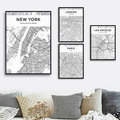 City Map Canvas Poster