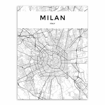 City Map Canvas Poster