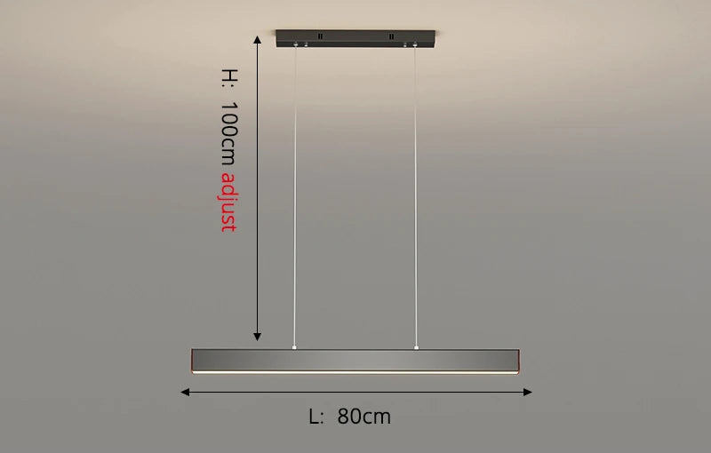 Lampe suspendue à barre horizontale