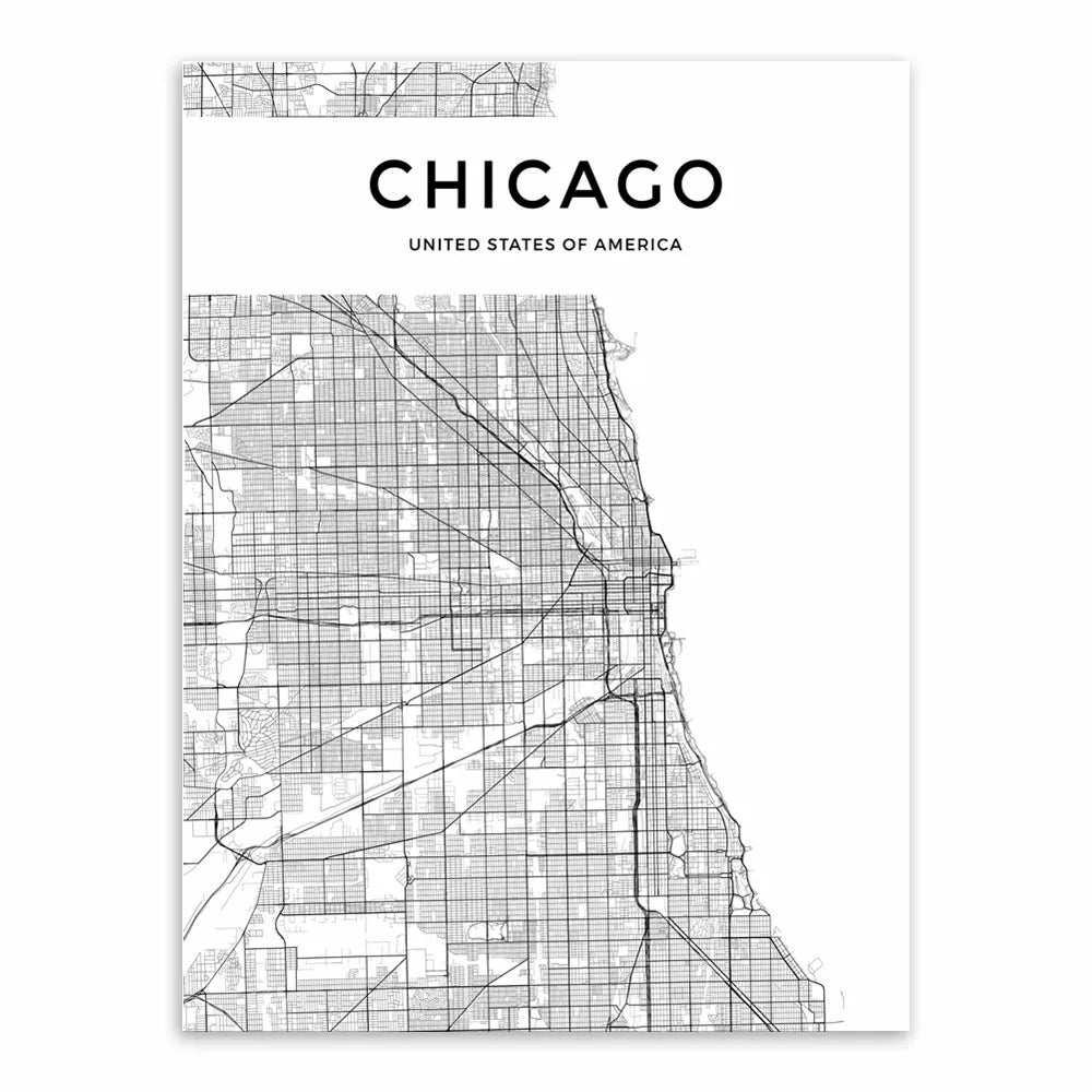 City Map Canvas Poster