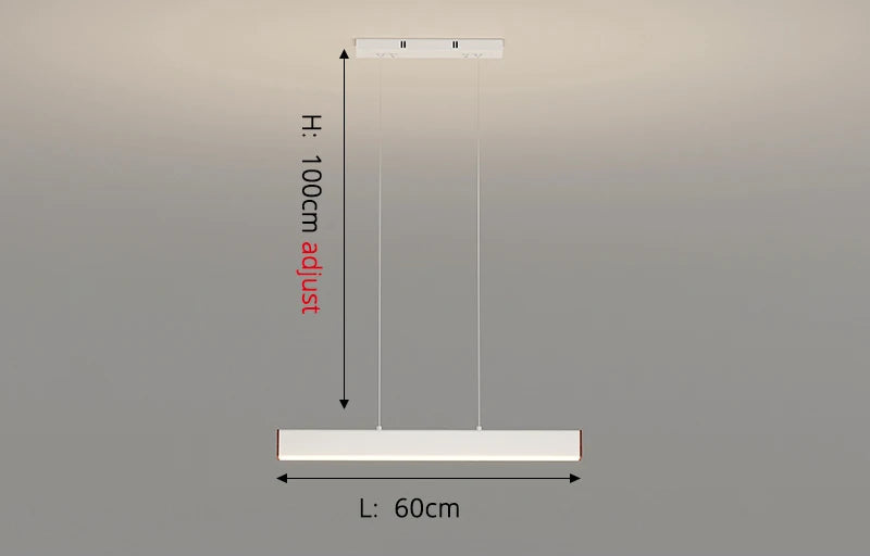 Lampe suspendue à barre horizontale