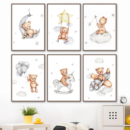 Teddy Bear Dream Canvas Poster