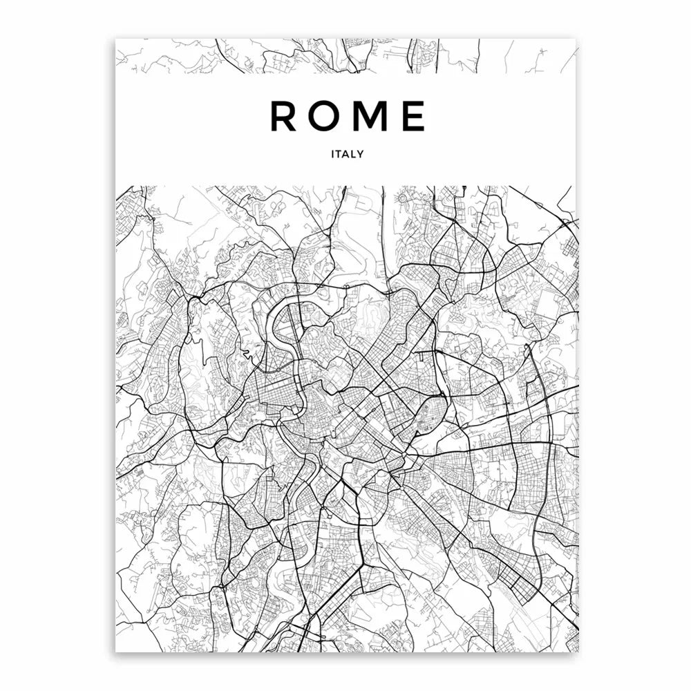 City Map Canvas Poster