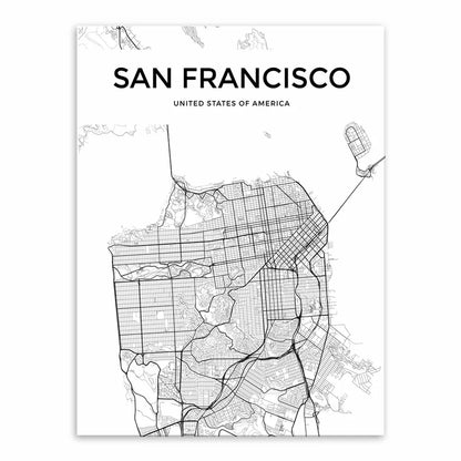 City Map Canvas Poster