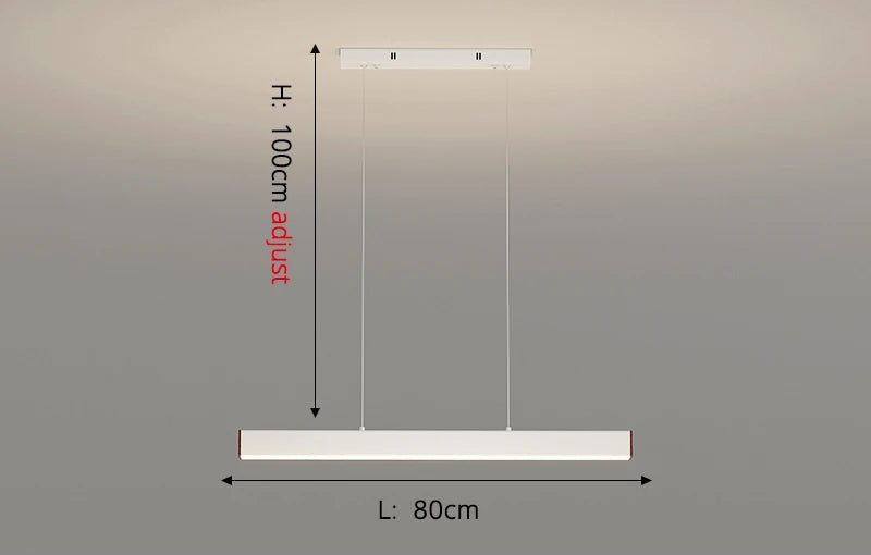 Lampe suspendue à barre horizontale