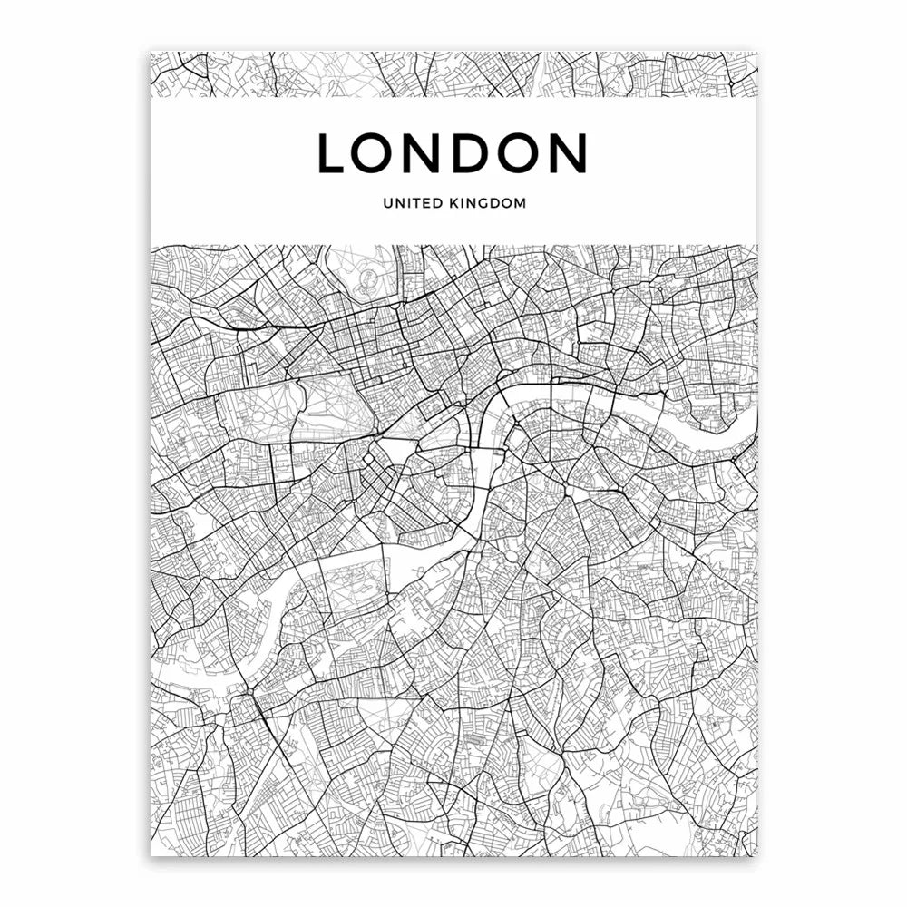 City Map Canvas Poster