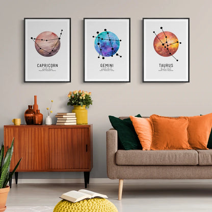 Zodiac Signs Canvas Poster