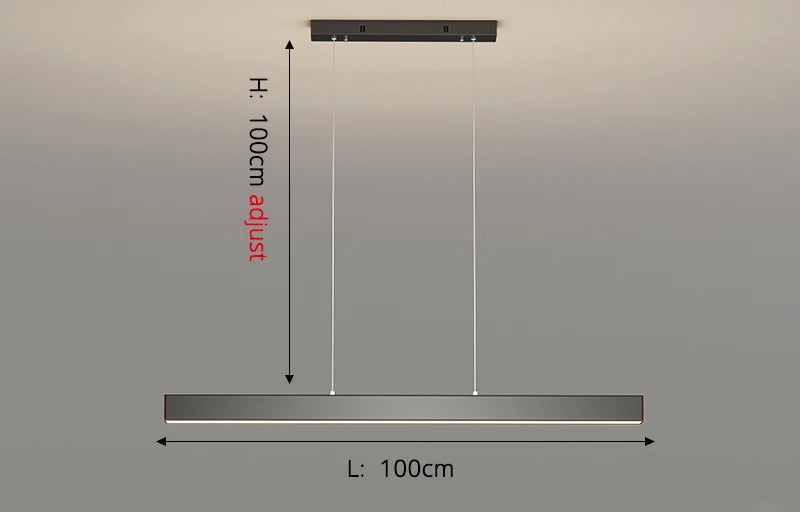 Lampe suspendue à barre horizontale