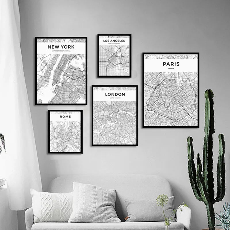 City Map Canvas Poster