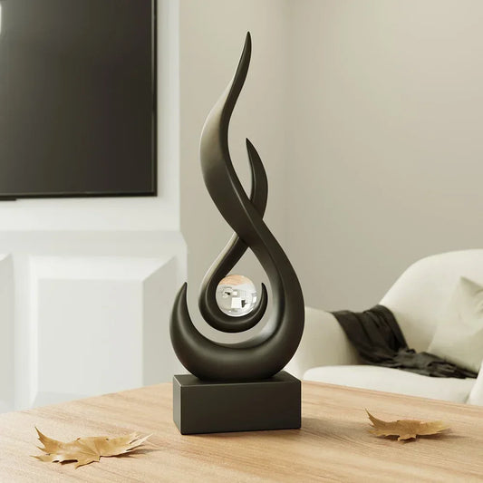 Sculpture abstraite de flamme