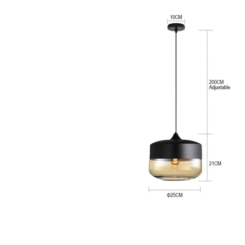 Lampe à suspension moderne en verre