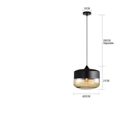 Lampe à suspension moderne en verre