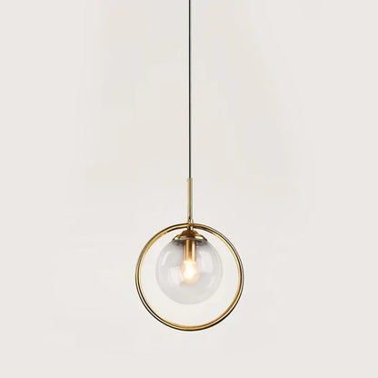 Lampe suspendue en forme de boule de verre