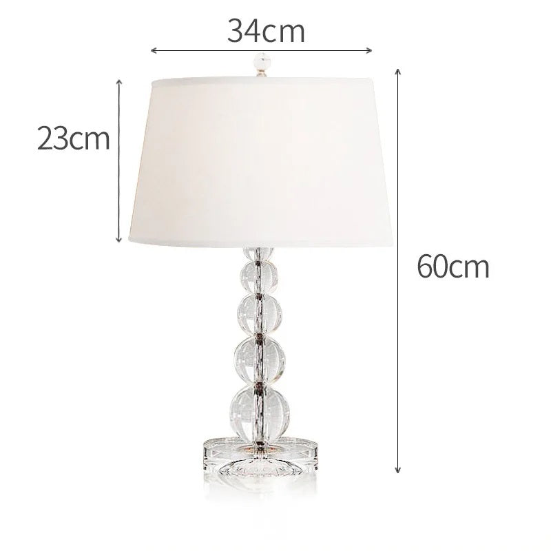 Lampe en cristal à plusieurs sphères