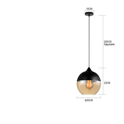 Lampe à suspension moderne en verre