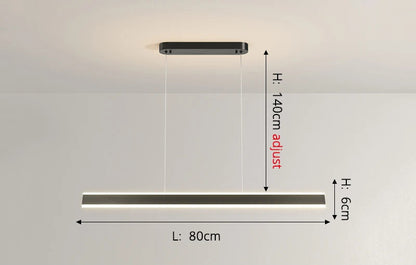 Lampe suspendue à barre horizontale