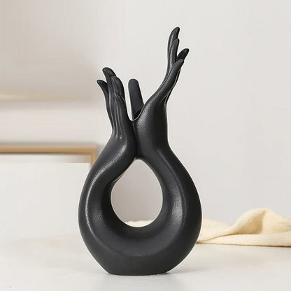 Vase abstrait en forme de main