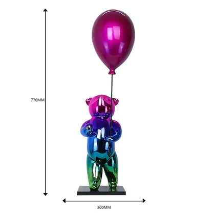 Bear with Balloon Sculpture