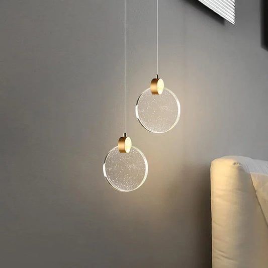 Crystal Disc Pendant Light