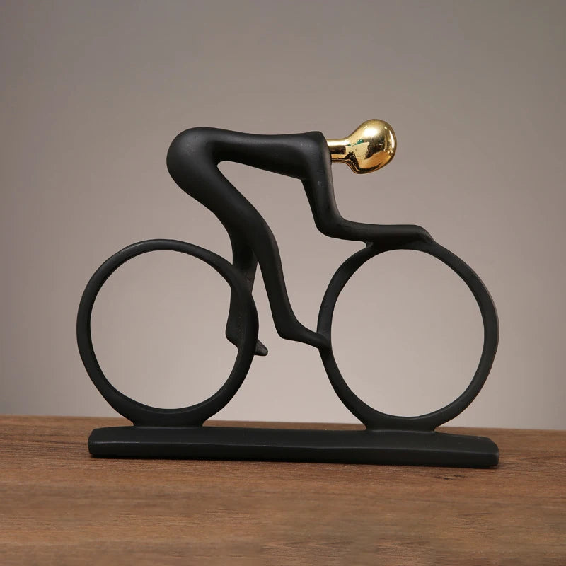 Abstract Cyclist Statue