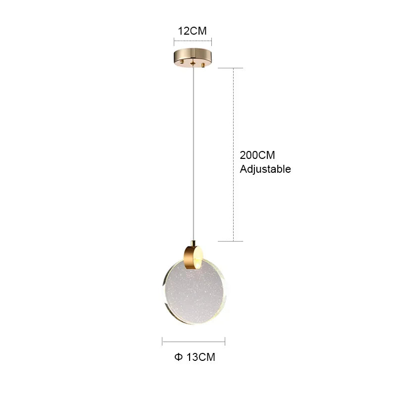 Crystal Disc Pendant Light